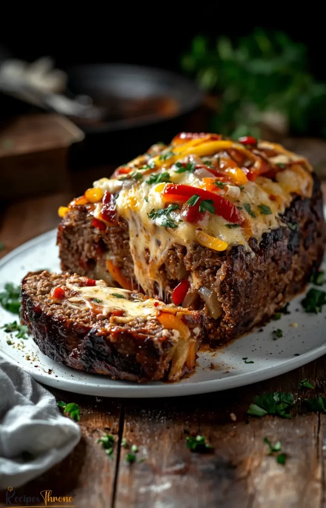 Philly cheesesteak meatloaf combines the flavors of a classic sandwich with homestyle meatloaf. Easy, cheesy, and perfect for family dinners.
