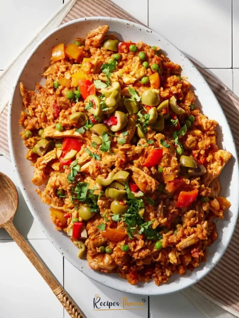 Easy Slow Cooker Arroz con Pollo (Diabetes-Friendly) 9 Bowl of Slow Cooker Arroz con Pollo served with lime