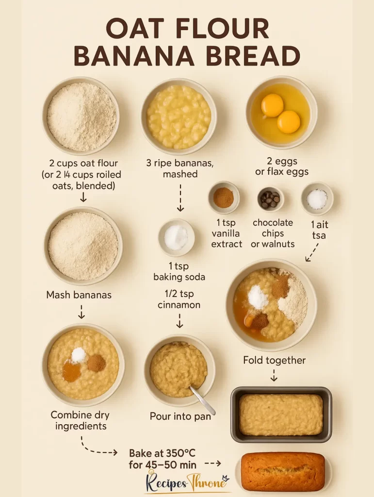 Oat Flour Banana Bread: Moist, Wholesome, Gluten-Free 10 mixing oat flour banana bread batter in bowl