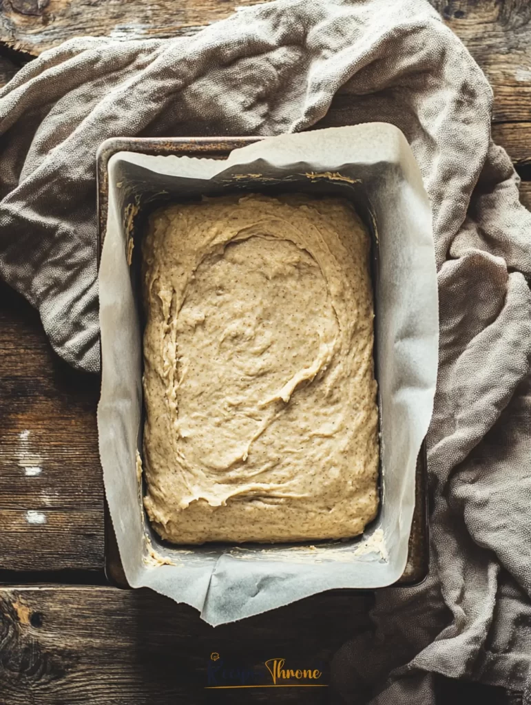 Oat Flour Bread Recipe: Amazing 5-Ingredients Healthy Loaf 10 oat flour bread batter in pan