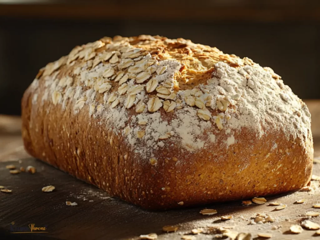 oat flour bread recipe fresh loaf on wooden board