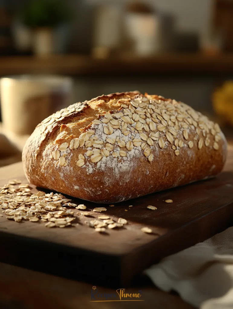 Oat Flour Bread Recipe: Amazing 5-Ingredients Healthy Loaf 8 oat flour bread recipe fresh loaf on wooden board